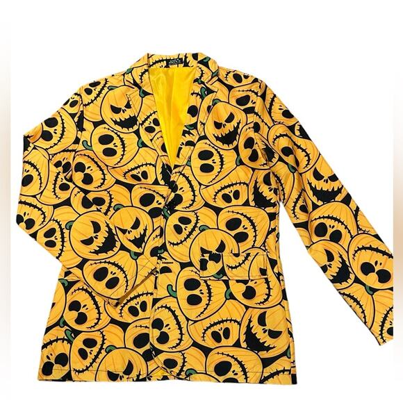 Halloween Pumpkin 3-Piece Suit Mens Size Medium Jacket,Pants & Necktie NWT - Picture 2 of 15